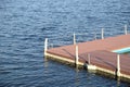 The part of the quay and the fencing with ropes from the water surface Royalty Free Stock Photo