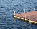 The part of the quay and the fencing with ropes from the water surface Royalty Free Stock Photo