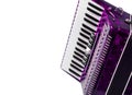 Part red musical instrument accordion, white background Royalty Free Stock Photo