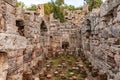 Part of residential building in historical city of Olympus, Byzantine period. Amazing nature and antique city ruins. Ruins of an