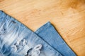 Part of ripped jeans Royalty Free Stock Photo
