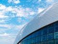 Part of the roof of the Big Ice Palace in the Olympic Park