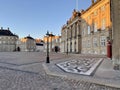 Part of the royal residence at Amalienborg Palace in Copenhagen Royalty Free Stock Photo