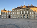 Part of the royal residence at Amalienborg Palace in Copenhagen Royalty Free Stock Photo