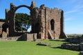 Lindisfarne Priory Ruins - Northumberland Royalty Free Stock Photo