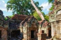 Part of the ruins of the medieval Preah Khan Temple in Cambodia