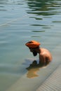 Sikh bathing Royalty Free Stock Photo
