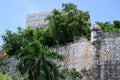 part of the spanish wall surrounding old san juan puerto rico Royalty Free Stock Photo