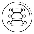 Part of spine icon, outline style