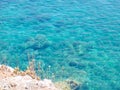 Part of Stafilos beach on Skopelos island Royalty Free Stock Photo