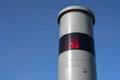 Part of a stationary speed limit enforcement with light radar, red flash and camera, traffic monitoring against dangerous speeding Royalty Free Stock Photo