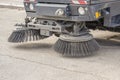 Part of a street cleaning vehicle Royalty Free Stock Photo