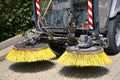 Part of the street sweeper vehicle Royalty Free Stock Photo