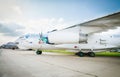 Part of a Sukhoi Superjet 100 aircraft belong to the Singapore Air Force on display at the 2018 Royalty Free Stock Photo