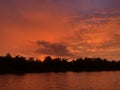 Part 2.the sunsets in the sky of central borneo Royalty Free Stock Photo