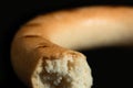 Part sushka, dry bakery product, macro Royalty Free Stock Photo