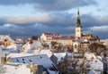 Part of the Tallinn Skyline in the Winter