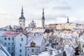 Part of the Tallinn Skyline in the Winter