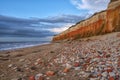 Three coloured cliffs at Hunstanton, Norfolk.