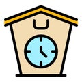 Part time job icon color outline vector Royalty Free Stock Photo