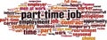 Part-time job word cloud Royalty Free Stock Photo