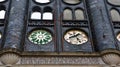 Part of Town Hall - Lubecker Rathaus at the market square, close up, beautiful architecture, Lubeck, Germany Royalty Free Stock Photo