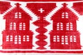 Part of traditional authentic ukrainian embroidered napkin or towel