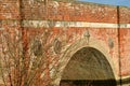 Part of traditional brick bridge Royalty Free Stock Photo