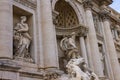 Part of Trevi Fountain in Rome, Italy Royalty Free Stock Photo