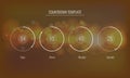 Part of the User interface Clock countdown template for application, Vector UI elements. Design of countdown timer for Royalty Free Stock Photo