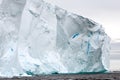 Part of very huge iceberg with escarpment in Arctic water
