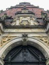 Part view of the exteriour detail Church of the Holy Spirit Ghost on Copenhagen Royalty Free Stock Photo