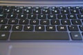 Part view of keyboard on laptop