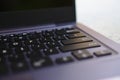 Part view of laptop keyboard Royalty Free Stock Photo
