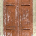 Part of vintage old wood closed window Royalty Free Stock Photo