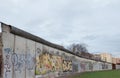 Part of the wall in berlin cloudy sky dull