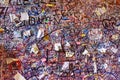 Part of wall full covered with love messages in Juliet house or Casa di Giulietta. Verona. Italy Royalty Free Stock Photo