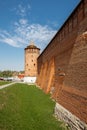 Part of the wall of the Kolomna Kremlin (the external side).