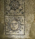 Part of a wall mosaic in Herculaneum in Italy.