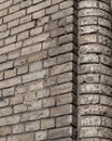 Part of the wall of an old building made of bricks Royalty Free Stock Photo