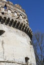 Part of the wall of an old castle. Royalty Free Stock Photo