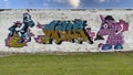 Part of the \'Wall of Toys\' production by Urban Army Crew at Trigger Fingers 2023 in Deep Ellum.