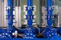 Part of Water purification filter equipment with metal pipes Royalty Free Stock Photo