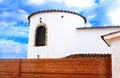 Part of white mediterranian house in Spain