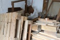 Part of a workshop of a carpenter