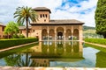 The Partal garden and pool, Alhambra Palace, Granada, Spain