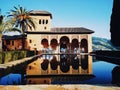 The Partal gardens of Alhambra in Granada, Spain Royalty Free Stock Photo