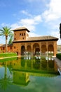 Partal Palace in the Alhambra of Granada, Andalusia, Spain Royalty Free Stock Photo