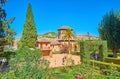 Partal palace and garden, Alhambra, Granada, Spain Royalty Free Stock Photo