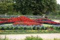 Parterre. Flower beds in a sunken garden Royalty Free Stock Photo